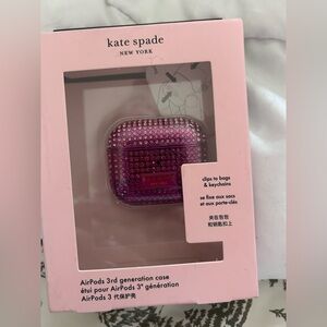kate spade pink rhinestone AirPods case packaging